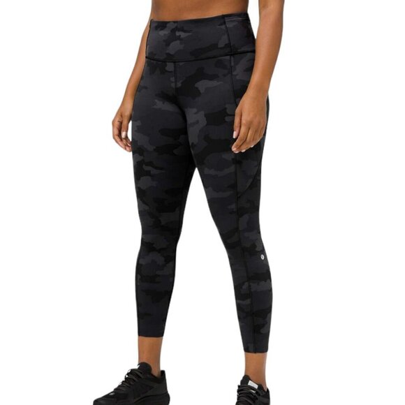 Lululemon 2020 Fast and Free Tight II 25" *Non-Reflective Nulux Leggings Black 4 - Picture 1 of 10